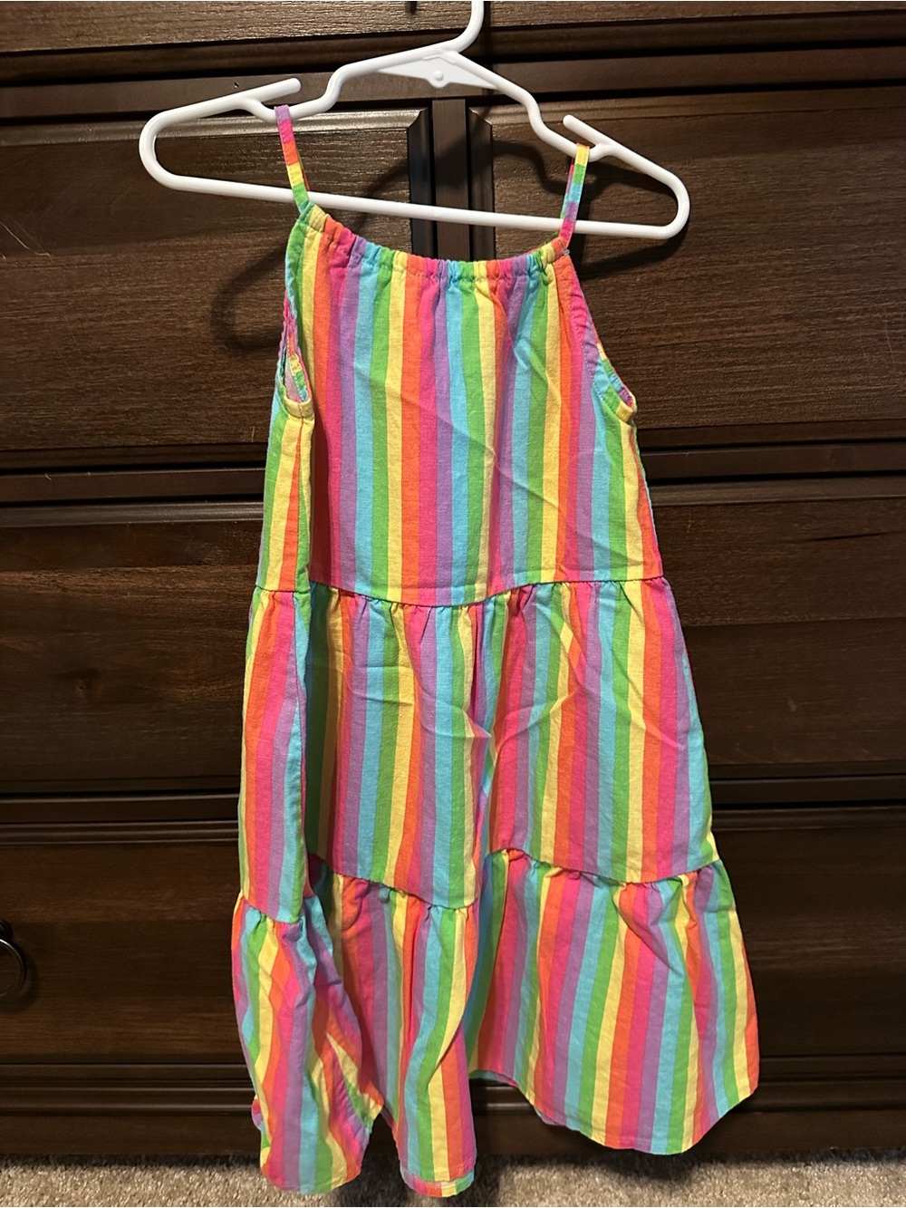 Gymboree Rainbow Stripe Tiered Sundress - Pink, Yellow, Green, Blue, Purple